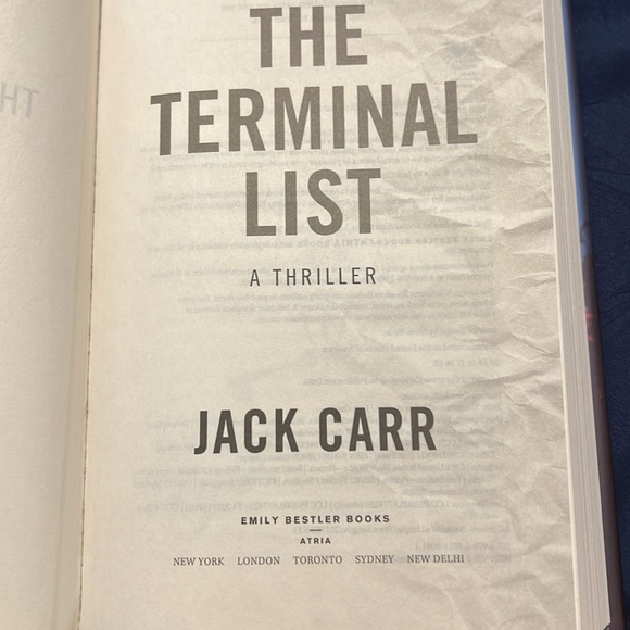 Hardcover: The Terminal List - New York Times bestseller-A Thriller by Jack Carr - Picture 5 of 6
